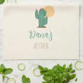 Cute Cactus Serviette de cuisine sud-ouest (Plié)