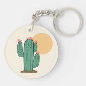 Cute Cactus Sleutelhanger (Achterkant)