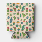 Cute Cactus Standing Pattern Blikjeskoeler (Voorkant)