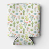 Cute Cactus Standing Pattern Blikjeskoeler (Voorkant)