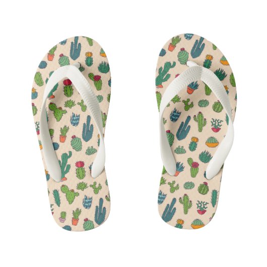 Cute Cactus Standing Pattern Kinder Teenslippers (Voetbed)