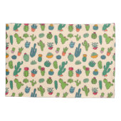 Cute Cactus Standing Pattern Kussensloop (Achterkant-Links)