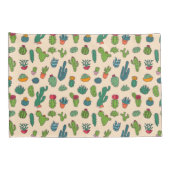 Cute Cactus Standing Pattern Kussensloop (Achterkant-Rechts)