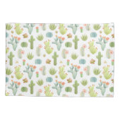Cute Cactus Standing Pattern Kussensloop (Achterkant-Links)