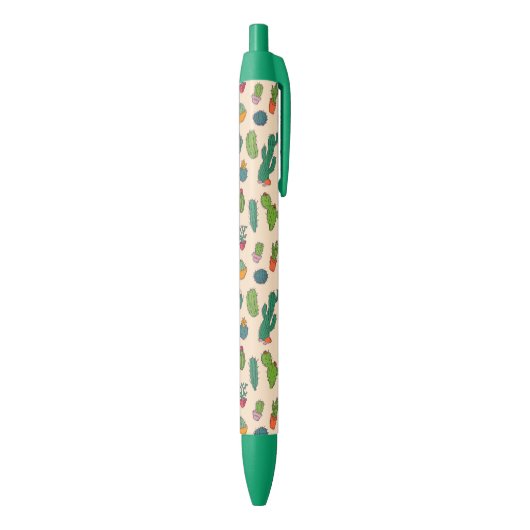 Cute Cactus Standing Pattern Zwarte Inkt Pen (Achterkant (Verticaal))