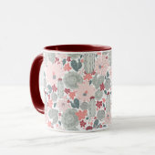 Cute Cactus Succulents Pattern Mok (Voorkant links)
