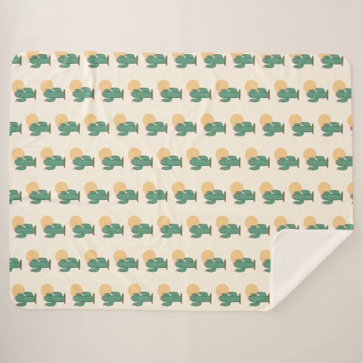 Cute Cactus Thème Couverture Sud-Ouest Décor (Devant (Horizontal))