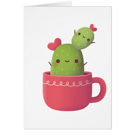 Cute Cactus, Valentines (Devant)