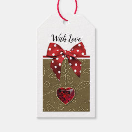 Cute cadeau en diamanten hart Cadeft Label Cadeaulabel