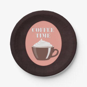 Cute Café "Coffee Time" (Café Coffee-Mok) Papieren Bordje