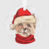 Cute Cairn Terrier Dog Fête de Noël Photo (dos)