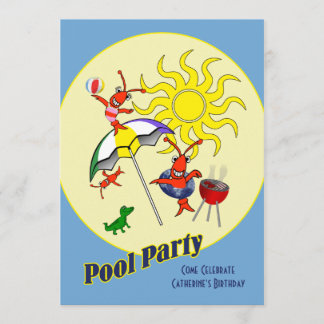 Cute Cajun Crawfish Pool Kaart