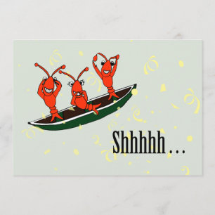 Cute Cajun Crawfish Surprise Party-uitnodigingen Kaart