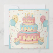 Cute Cake and Cupcakes Kaart (Voorkant)