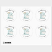 Cute Cake Mixer Bakery Business Ronde Sticker (Vel)