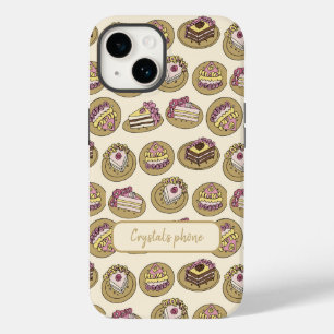 Cute Cake Pattern, gepersonaliseerd Case-Mate iPhone 14 Hoesje