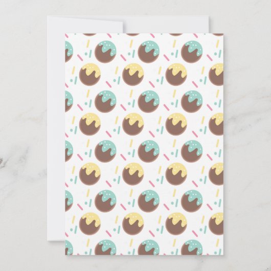 Cute Cake Pop Balls Première Invitation Anniversai (Dos)