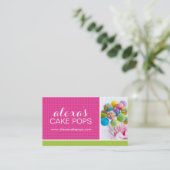 Cute Cake Pop Visitekaartje (Staand voorkant)