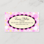 Cute Cake Poppen Baking Visitekaartje (Achterkant)