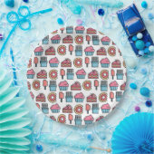 Cute Cakes and Desserts Pattern Papieren Bordje (Feest)