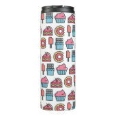Cute Cakes and Desserts Pattern Personalized Thermosbeker (Achterkant)