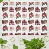 Cute Cakes Lovers Desserts Pattern Theedoek (Gevouwen)