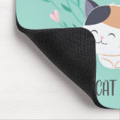 Cute Calico Cat Florals Specialized Mousepad Muismat (Hoek)