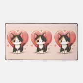 Cute Calico Cat Heart Kawaii Valentine's Art (Recto)