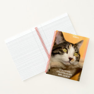 Cute Calico Cat School Enfants Carnet de classe