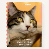 Cute Calico Cat School Enfants Carnet de classe (Devant)