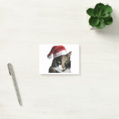 Cute Calico Cat Wearing Santa Hat Post-it® Notes (Kantoor)