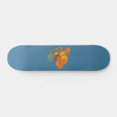 Cute California Poppy Flower  Style Skateboard (Horizontaal)