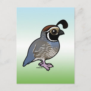 Cute California Quail Briefkaart