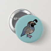 Cute California Quail Ronde Button 5,7 Cm (Voorkant /achterkant)