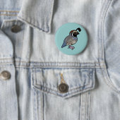 Cute California Quail Ronde Button 5,7 Cm (In situ)