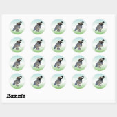 Cute California Quail Ronde Sticker (Vel)