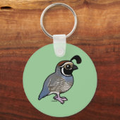 Cute California Quail Sleutelhanger (Voorkant)