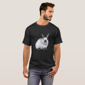 Cute Californian Rex Bunny Rabbit Tekening T-shirt (Voorkant volledig)