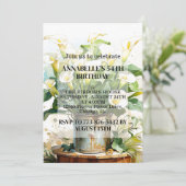 Cute Calla Lily Fleurs Invitations Anniversaire Fê (Debout devant)