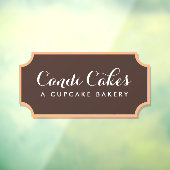 Cute Calligraphy Bakery Raamsticker (Vel 3)