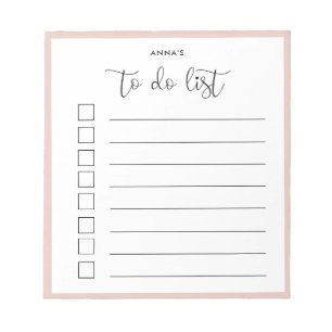 Cute calligraphy To Do List Notitieblok