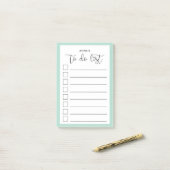 Cute calligraphy To Do List Post-it® Notes (Op bureau)