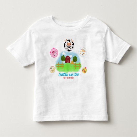 Cute Calling All Rustic Farm Party Animals  Kinder Shirts (Voorkant)