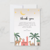 Cute Camel Baby shower du désert Carte de remercie (Devant)