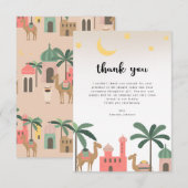Cute Camel Baby shower du désert Carte de remercie (Devant / Derrière)