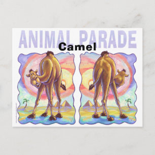 Cute Camel Head en Tails Briefkaart
