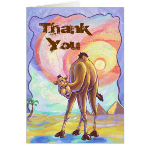 Cute Camel Party Carte de remerciements