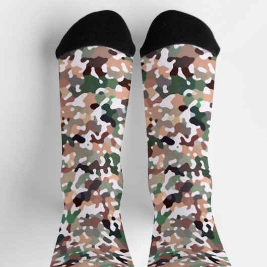 Cute Camo Multicolored Pattern Sokken (Top)