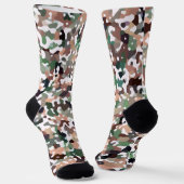 Cute Camo Multicolored Pattern Sokken (Gebogen)