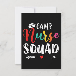 Cute Camp Nurse Squad Funny Neurses Matching Notitiekaartje